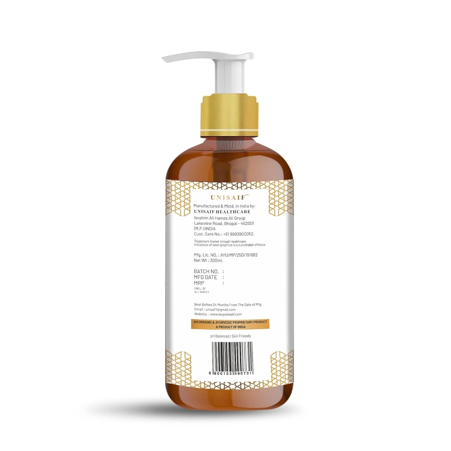 Unisaif Musk Organic Body Wash And Shower Gel Women and men’s 300ML