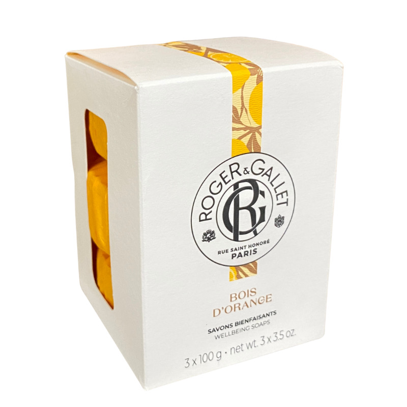 Roger & Gallet BOIS D’ORANGE Savon Parfume Coffret 3x100g, NEW packaging
