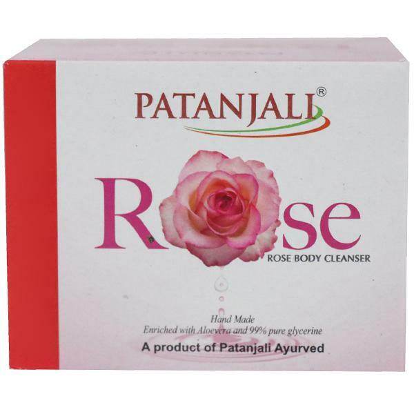 Patanjali Rose Body Cleanser Soap Indian Herbal Natural Soap – 125 g -Free Ship