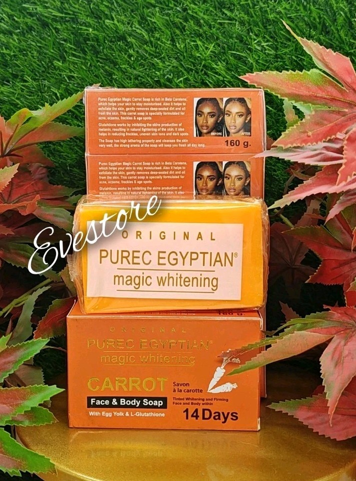 Original Purec egyptian CARROT exfoliating face & body soap X1
