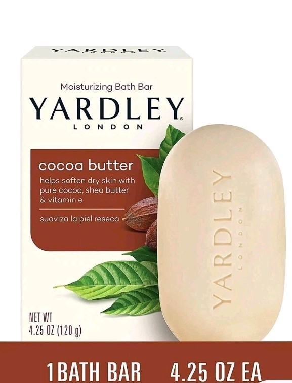 🤎(6) Yardley London Cocoa Butter Vitamin E Bar Soap 4.25 Ounce🤎
