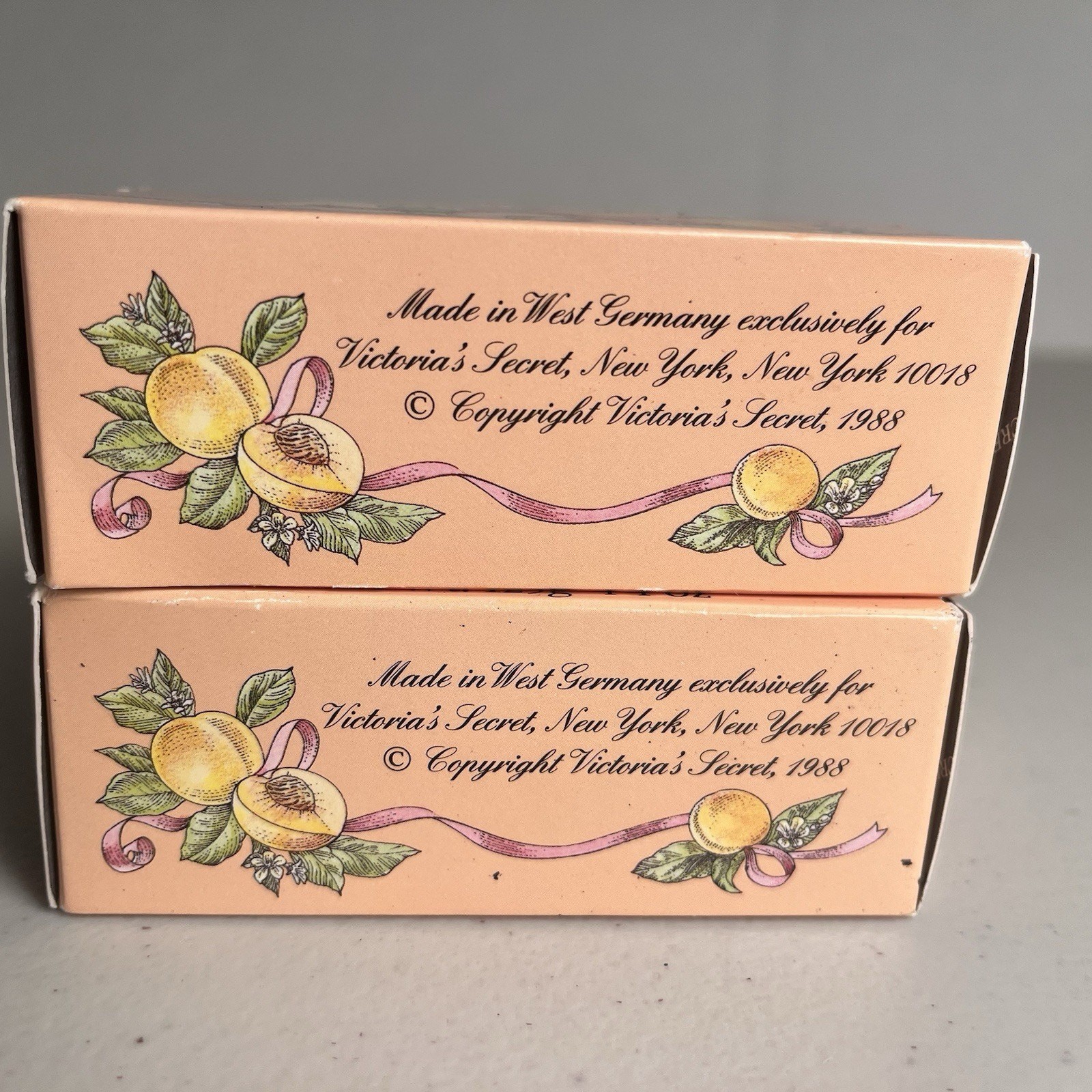 Vintage Victorias Secret Soap Apricot Glycerin Bar 4.4 oz Germany HTF 1988 Lot