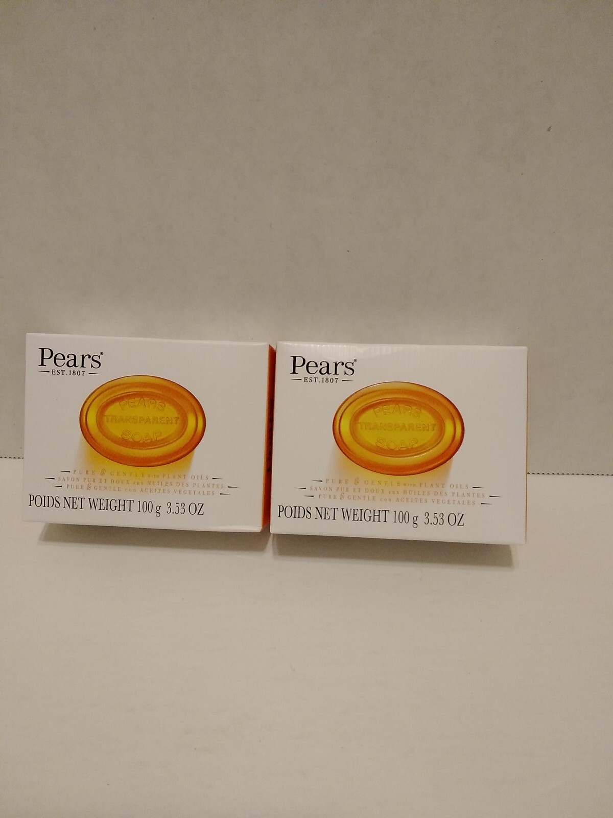 Pears Bar Soap Pure and Natural with Plant Oils Pack of 2 Each 3.53 Oz