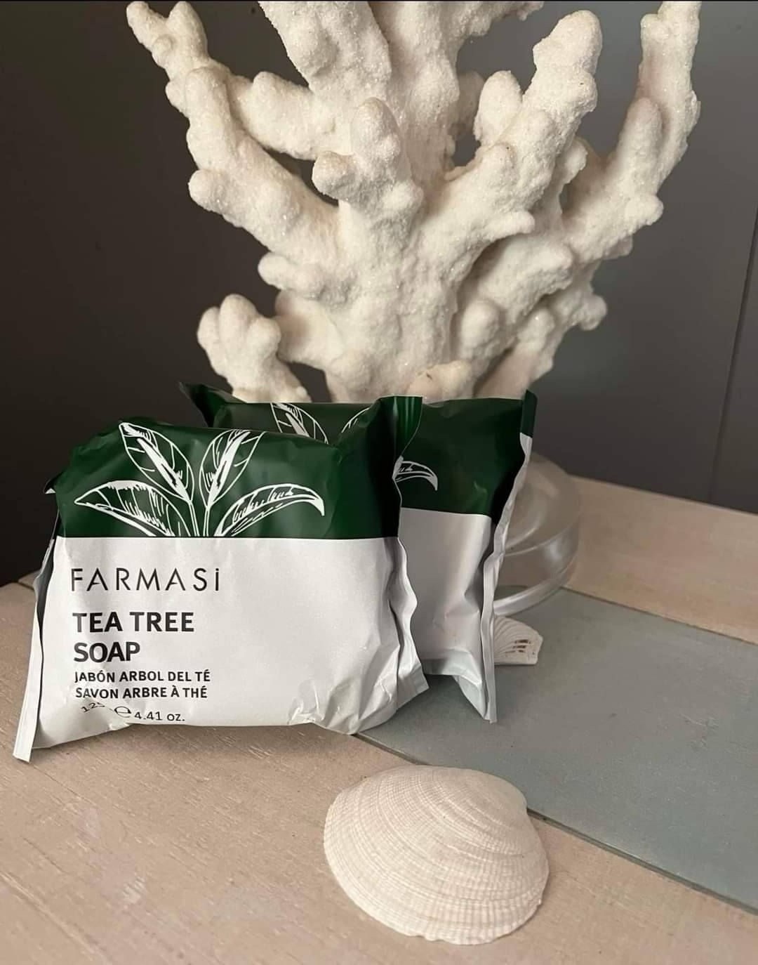 Farmasi Tea Tree Soap Clean excess oil without drying out the skin.