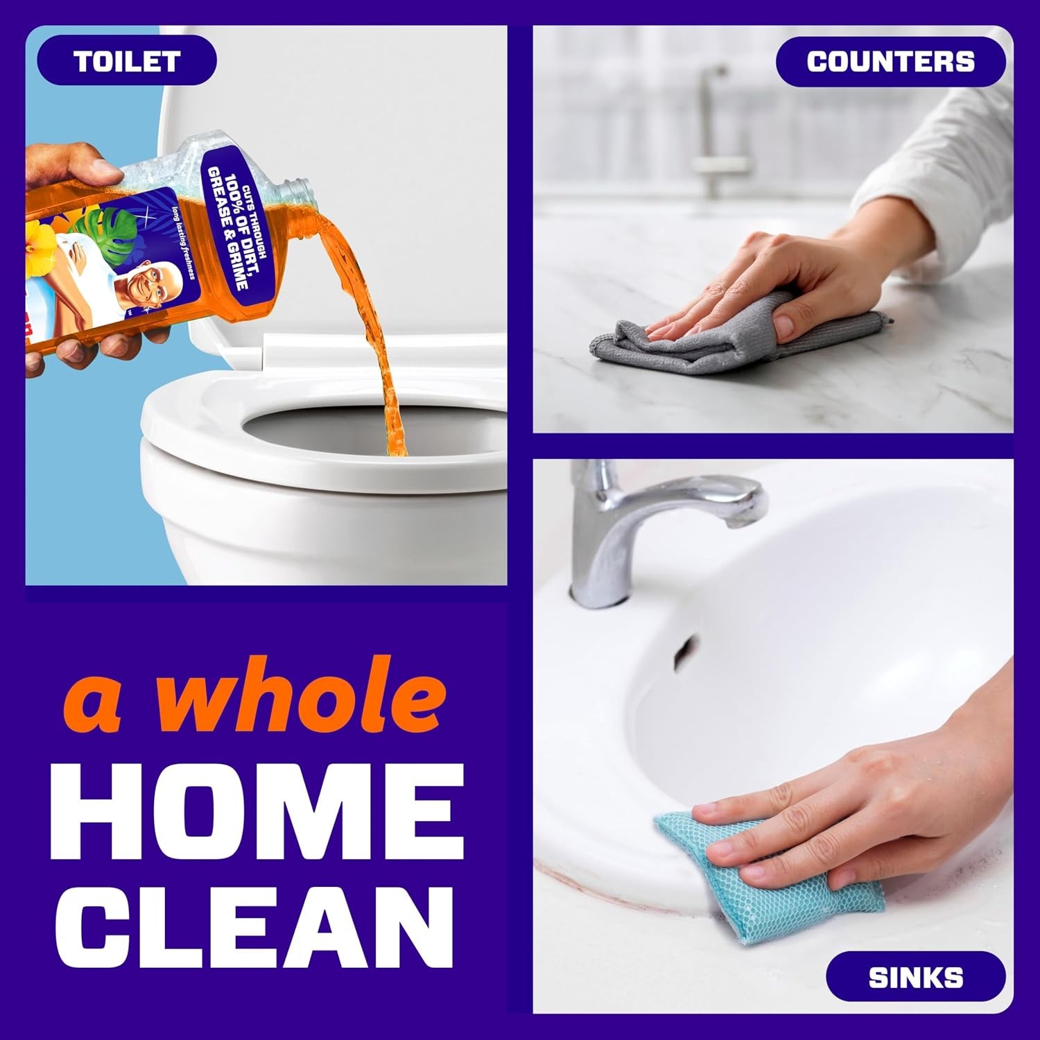 Mr Clean All Purpose Cleaner Mop Soap Floor Cleaner for Home Bathroom