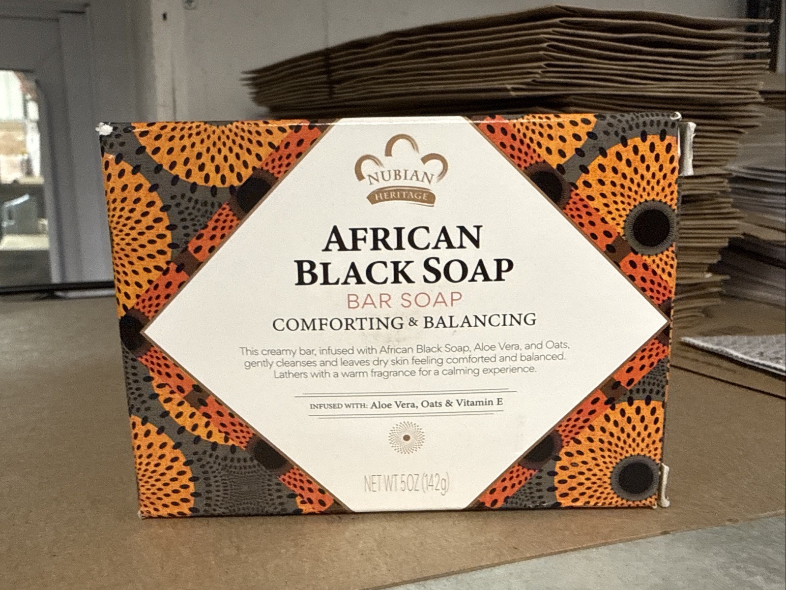 2 Pack -Nubian Heritage – Detoxifying & Balancing African Black Soap Bar – 5 oz.