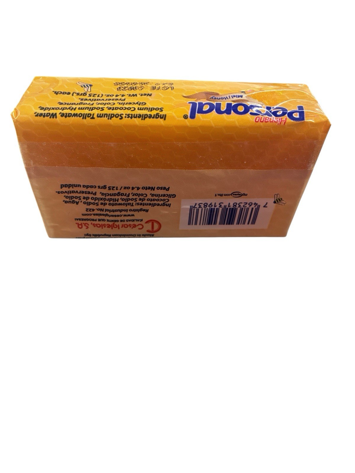 Hispano Personal Miel/Honey Bar Soap 125 Gram – Pack of 6