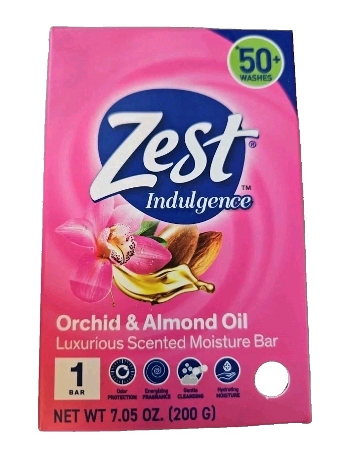 NEW! ZEST (2-BARS) 7.05 Oz. (200g) Bar ●ORCHID & ALMOND OIL● Moisture Bar🫧.