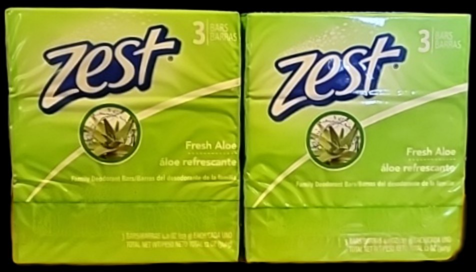 2X3 ZEST FRESH ALOE BAR SOAP FAMILY SIZE 4 OZ BARS FREE SHIPPING USA