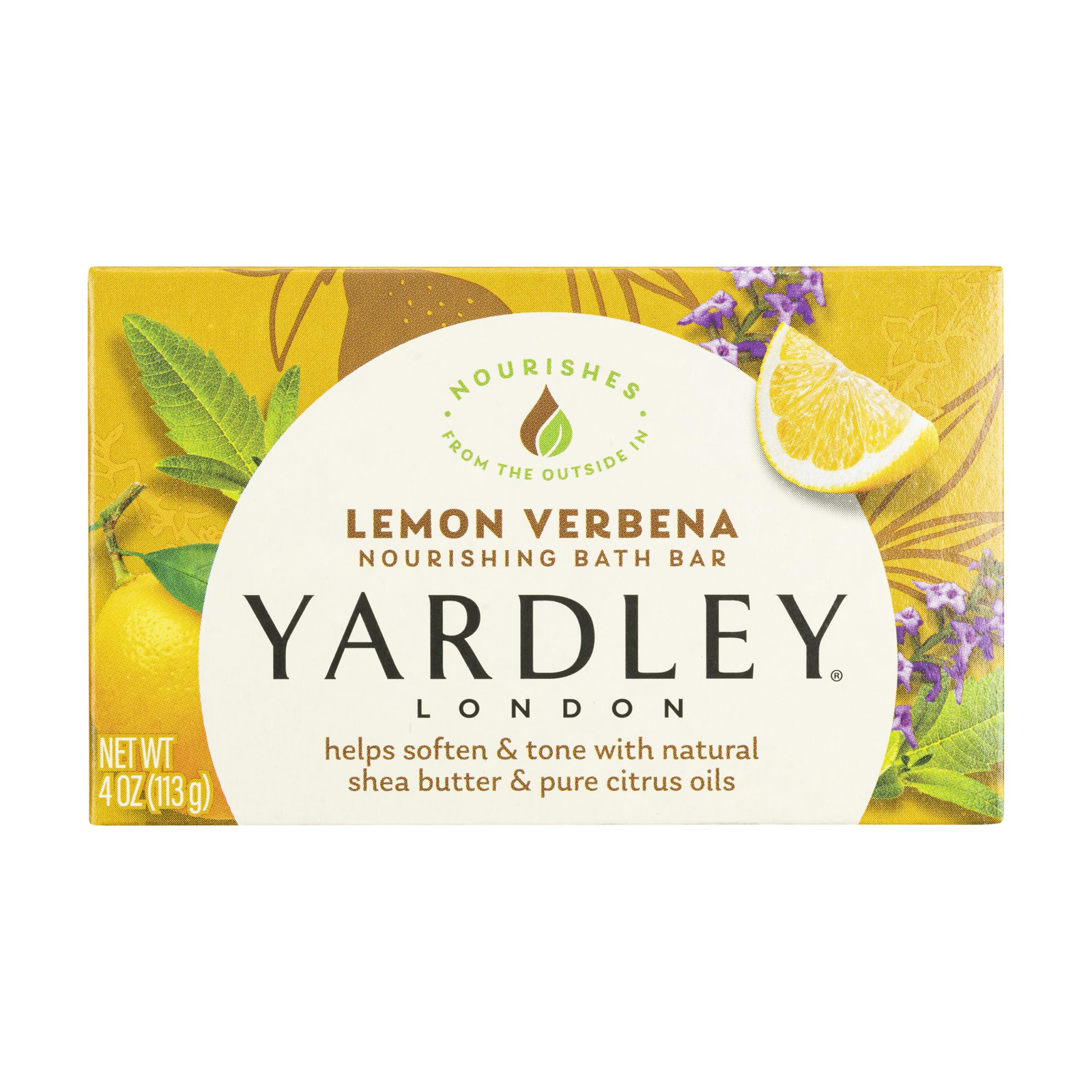 Yardley London Lemon Verbena Moisturizing Soap Bar with Shea Butter 4.25 oz