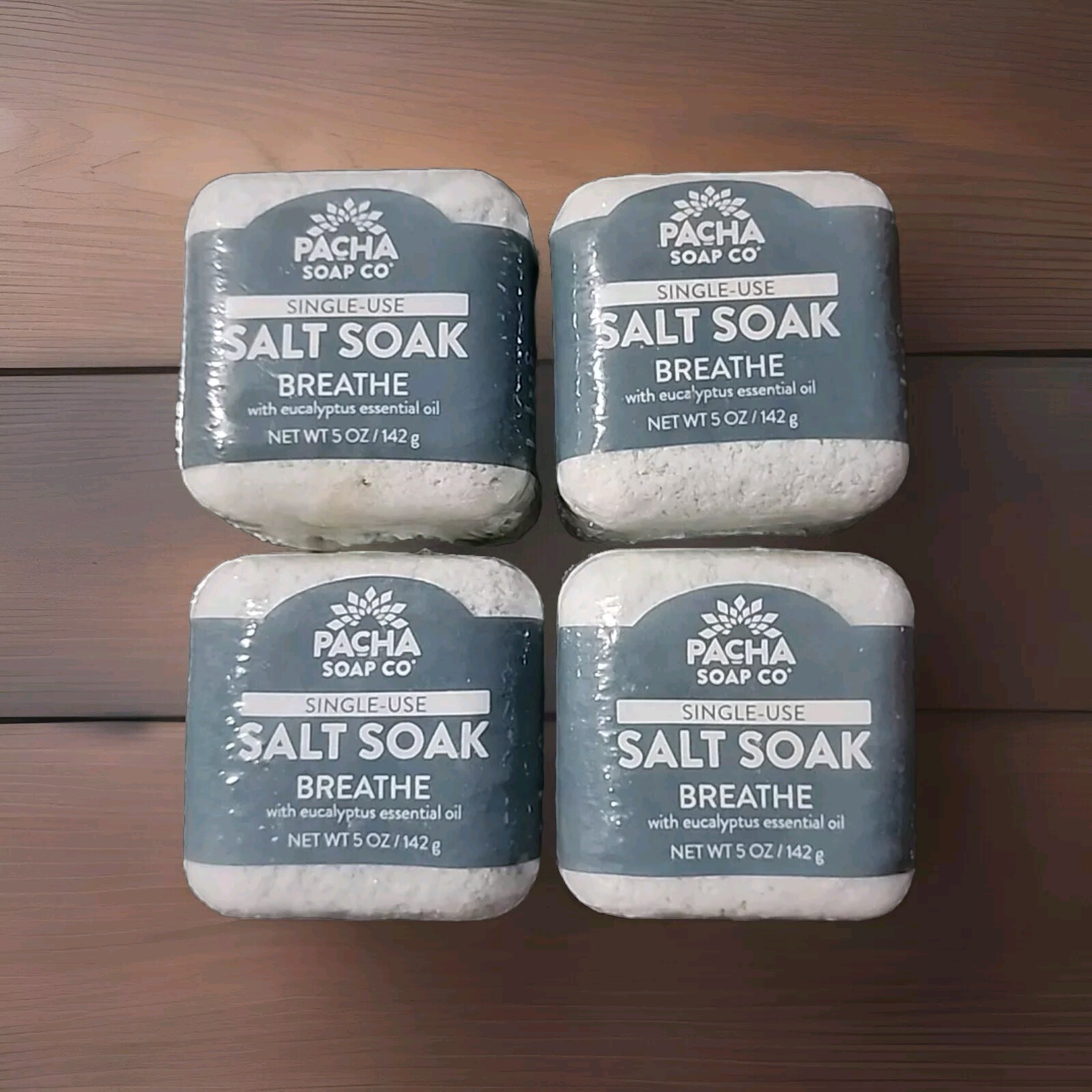 Pacha Soap Co. 5 oz. Breathe With Eucalyptus Essential Oil NEW Lot Of 4