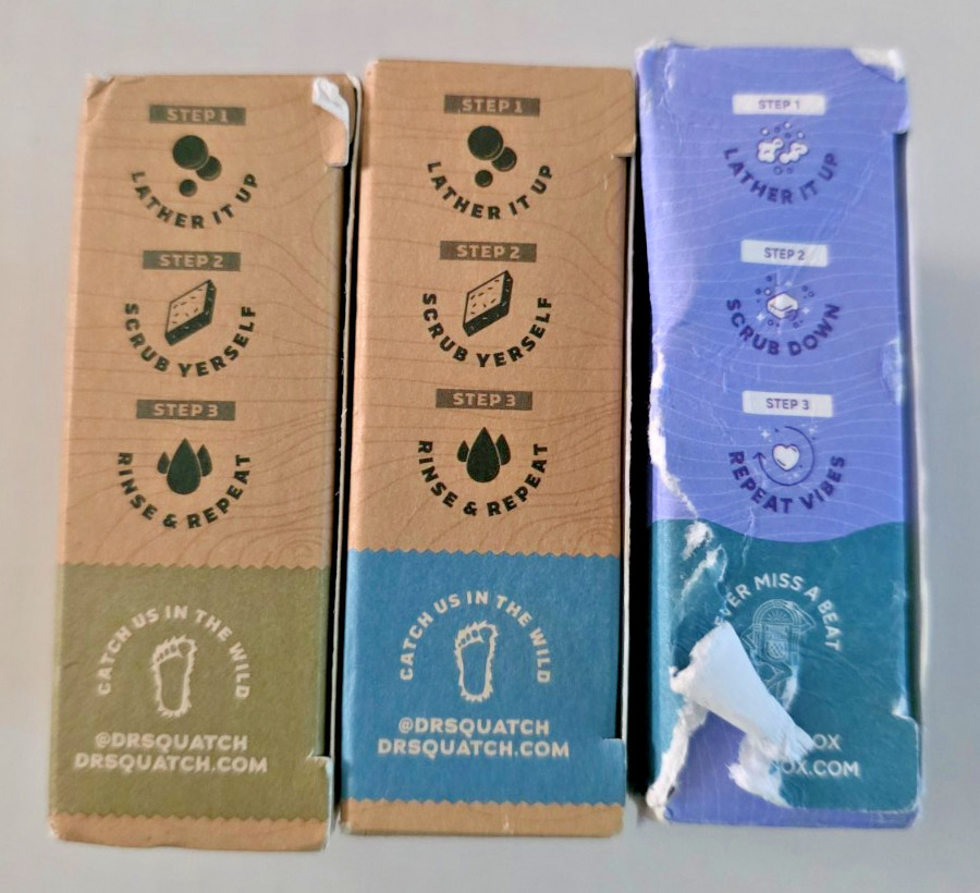 Dr. Squatch Men’s Natural Bar Soap BIRCHWOOD BREEZE/COASTAL MIST & Juke Box SKY