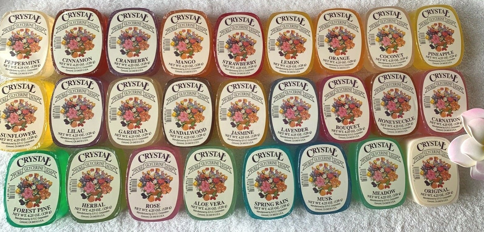 CRYSTAL PURE GLYCERINE Soap***U chOOsE scEnt(s)***4.25 oz/120 g~BRAND NEW~SEALED