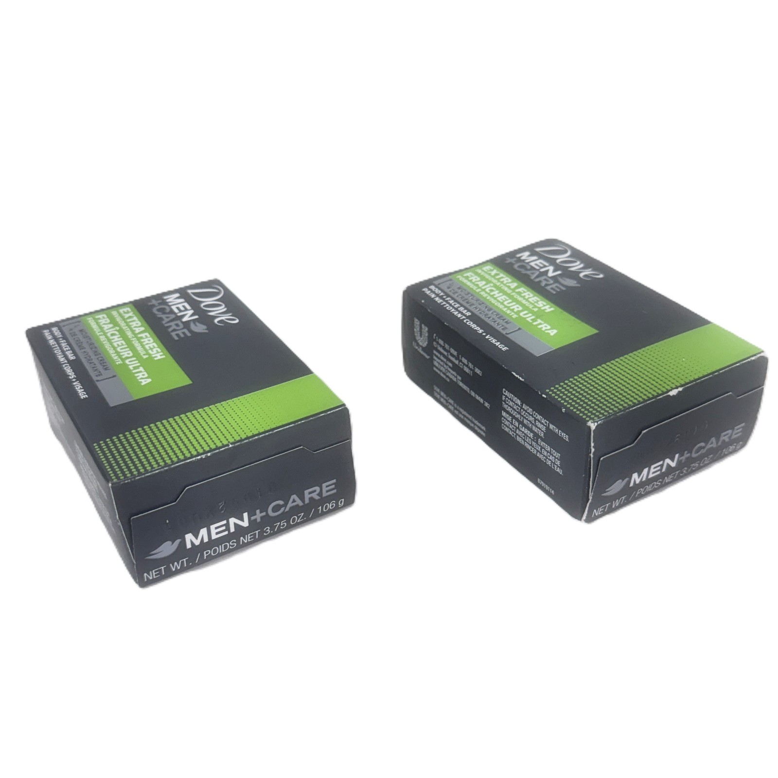 Dove Men Care Extra Fresh Body Face Bar Soap 3.75oz Each 2 Bars Total 7.5oz NEW