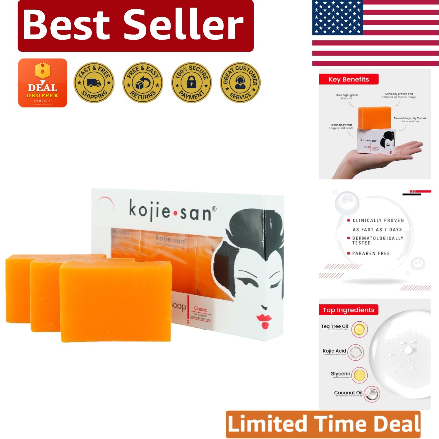 Radiant Skin Essentials: Kojic Acid Soap with Coconut & Tea Tree Oil