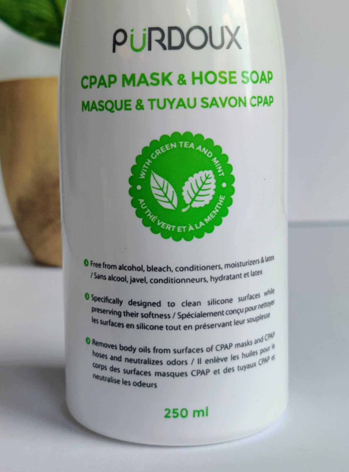 Purdoux CPAP Mask & Hose Soap with Green Tea & Mint – 250mL – SEALED NEW