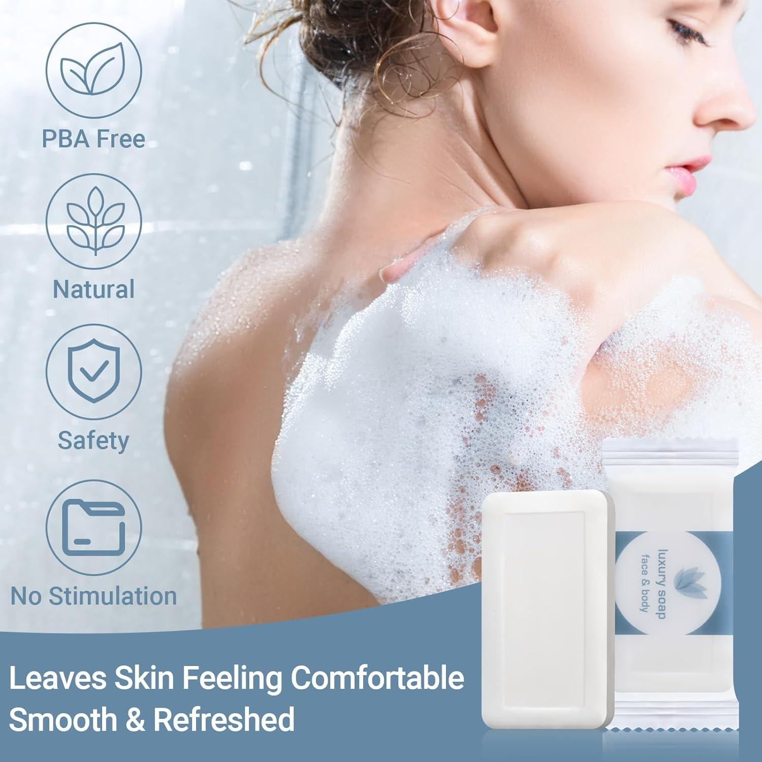 0.35oz Mini Bar Soap Bulk Individually Wrapped Bulk Hand Hotel
