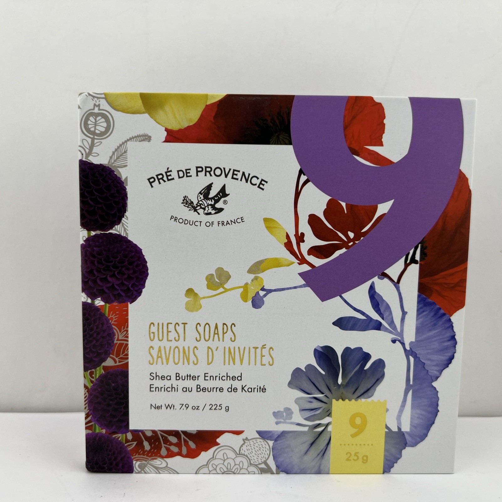 Pre de Provence Luxury Guest Soap, Assorted Scents, 25g Ea, Box of 9 bar soaps