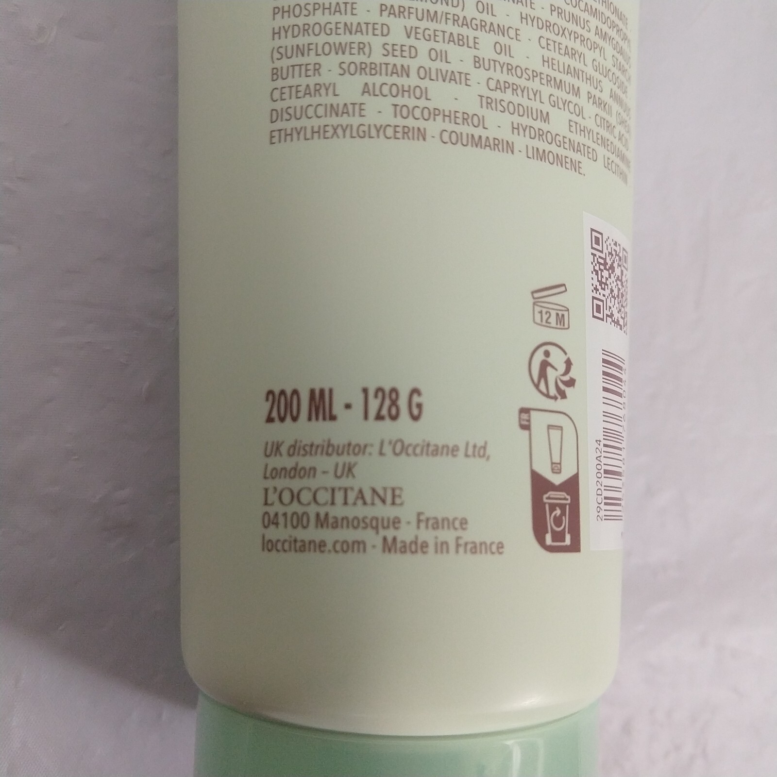 L’Occitane Amande Almond Whipped Shower Cream 4.5oz / 200ml *NEW*