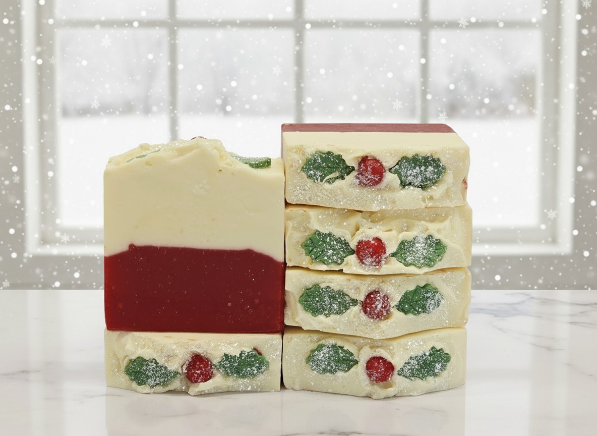 Winterberry Scented soap bar Holiday christmas Soap handmade