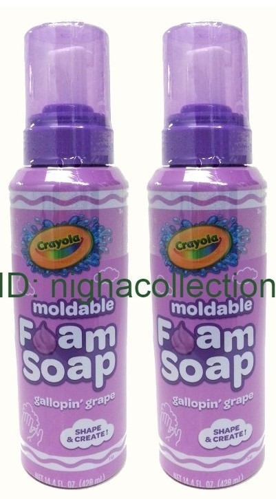 ( Lot 2 ) Crayola Shape & Create Gallopin’ Grape Moldable Foam Soap 14.4 oz Each