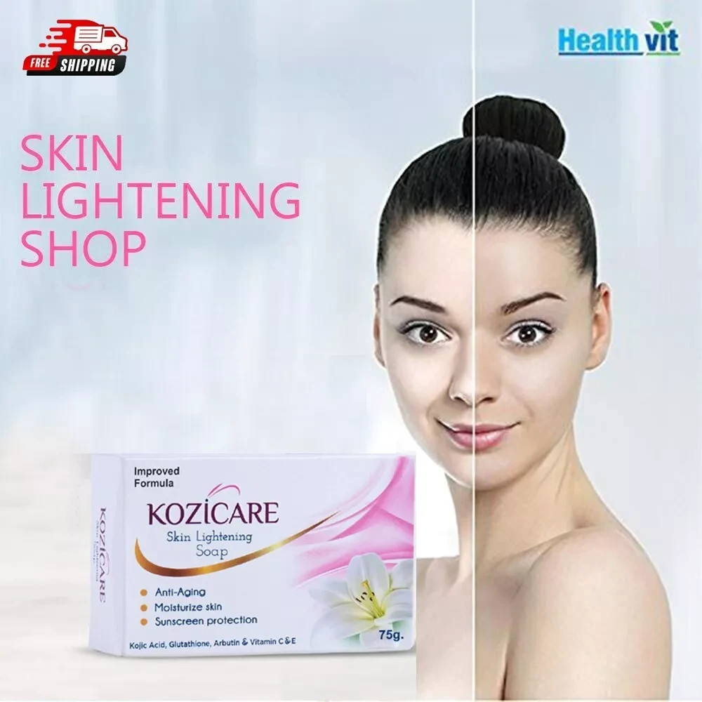 Kozicare Skin Lightening Soap with Kojic Acid & Glutathione, 75g, Free Ship