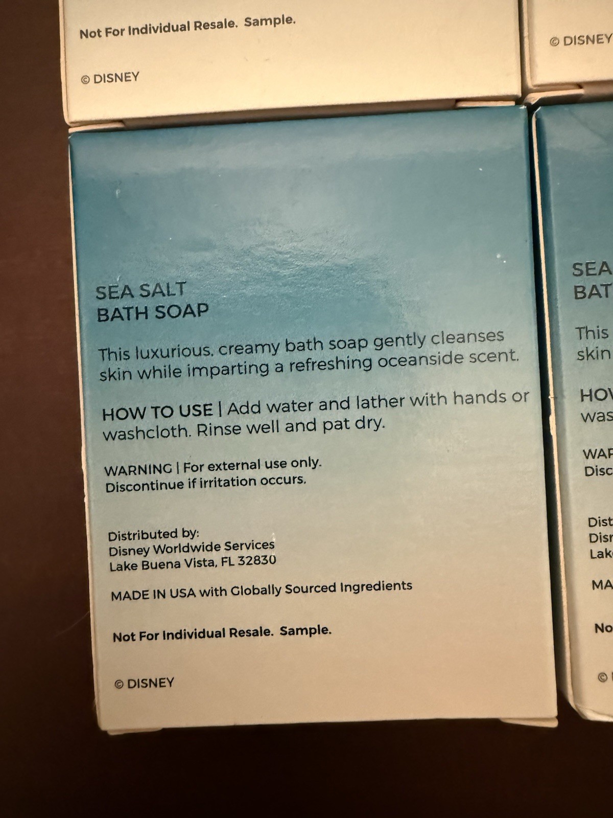DISNEY Resorts Sea Salt Bath Soap NEW NIB world H2O Six Bars