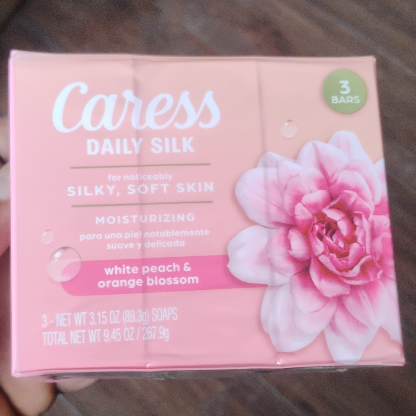 Caress Daily Silk Moisturizing Bar Soap White Peach & Orange Blossom 3 Bars 3…