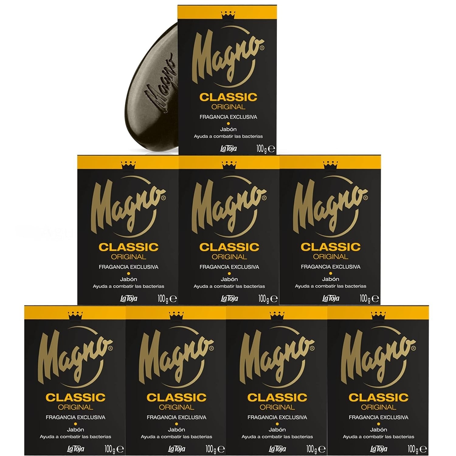 Magno Soap 3.5 oz La Toja. Magno Classic Black 8 packs – Magno Soap 4.4 oz New