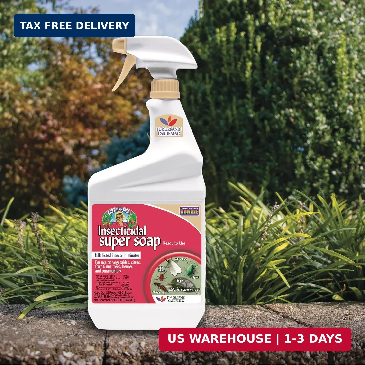 Bonide Captain Jack’s Insecticidal Super Soap, 32 oz Ready-to-Use Spray For Orga