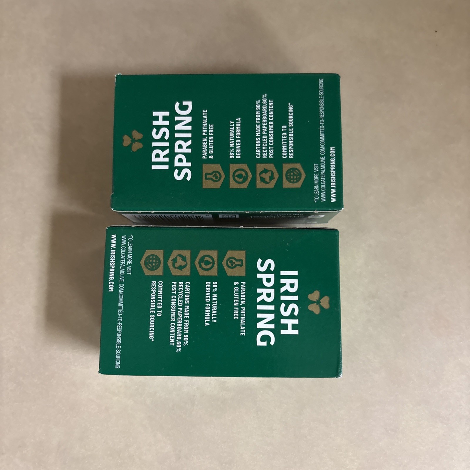 NEW Irish Spring Bar Soap LOT Original Clean Mens Bar Soap 2 Pack 4.5oz Bars NEW