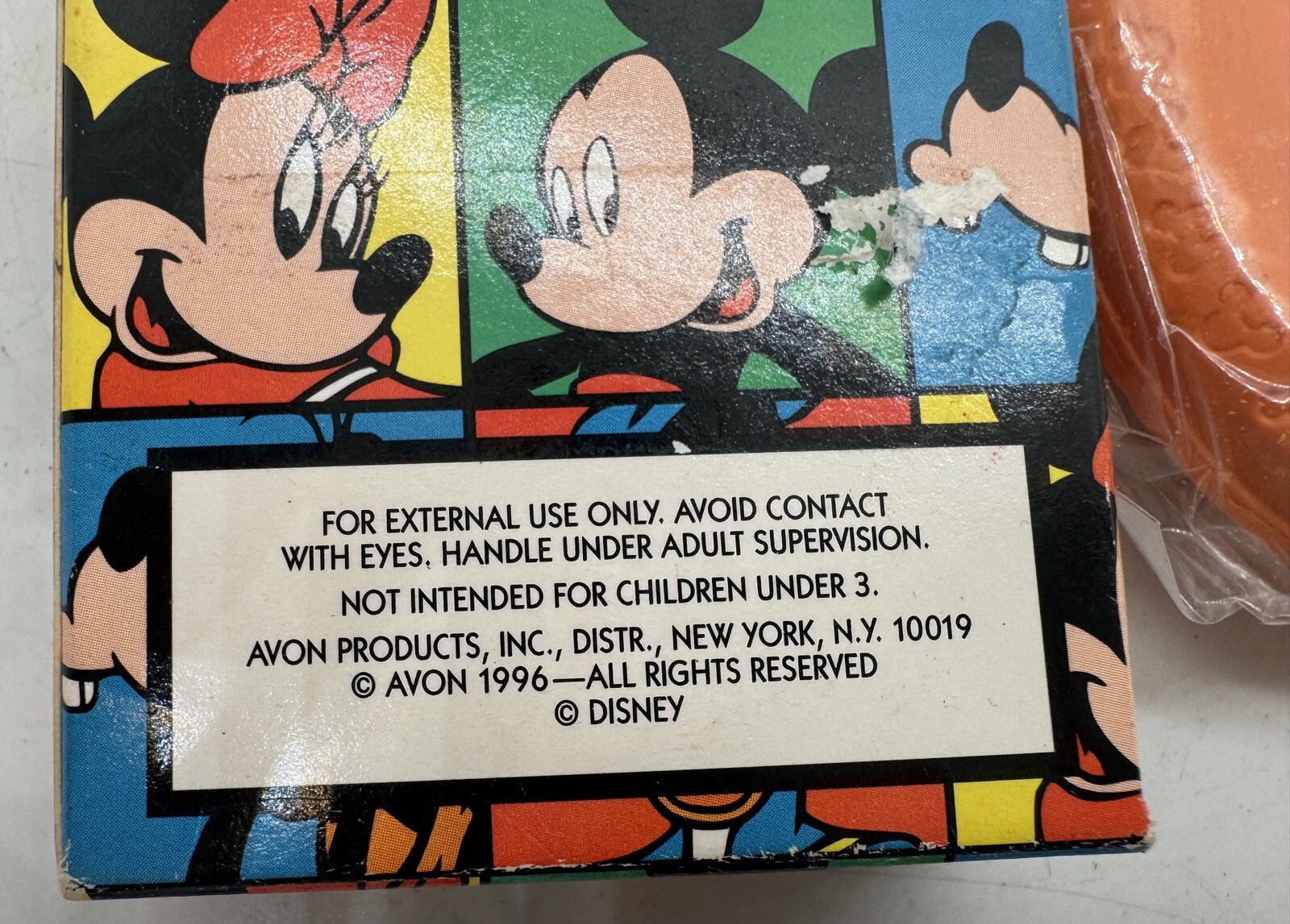 Vintage AVON 1996 Mickey’s Stuff For Kids – Mickey Mouse – Tangerine Soap 2 oz
