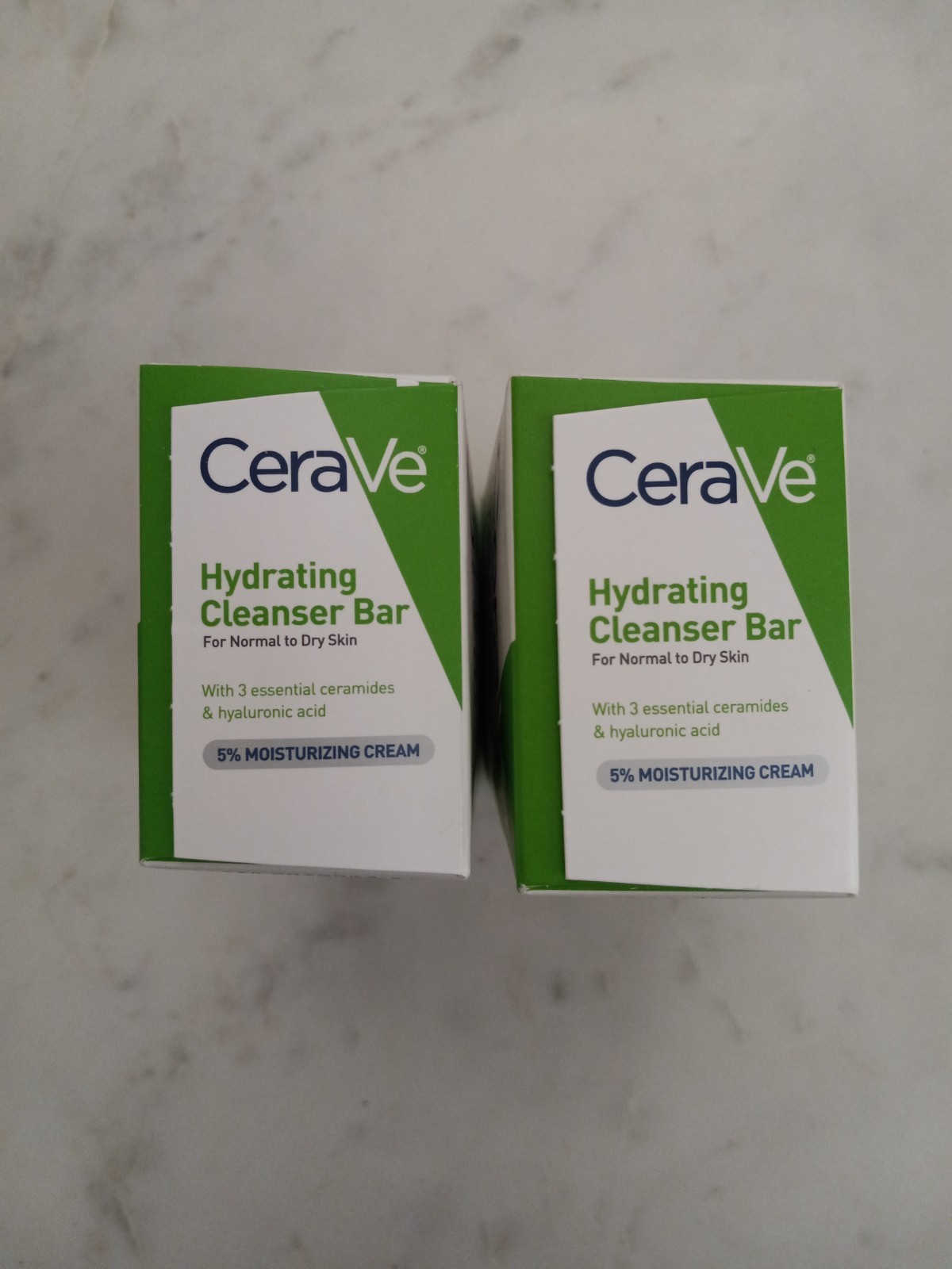 CeraVe Hydrating Cleanser Bar Normal to Dry Skin 4.5 oz each, Lot of 2