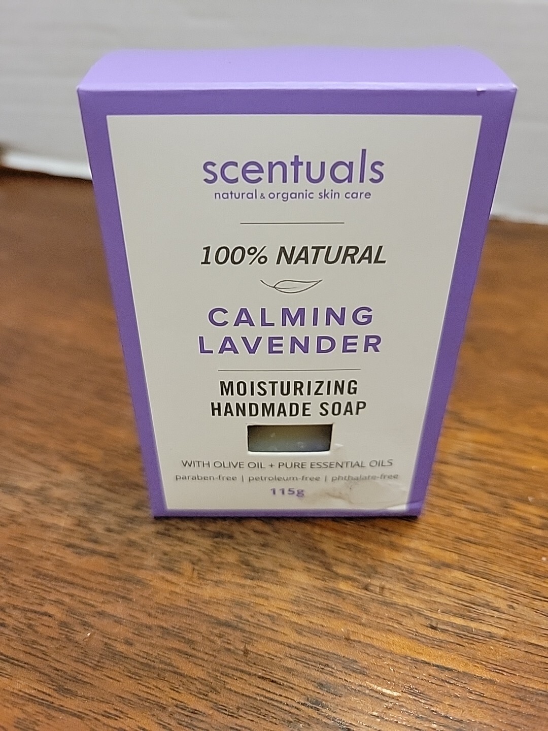 Scentuals Bar Soap 115g – Calming Lavender 100% NATURAL made with Olive Oil