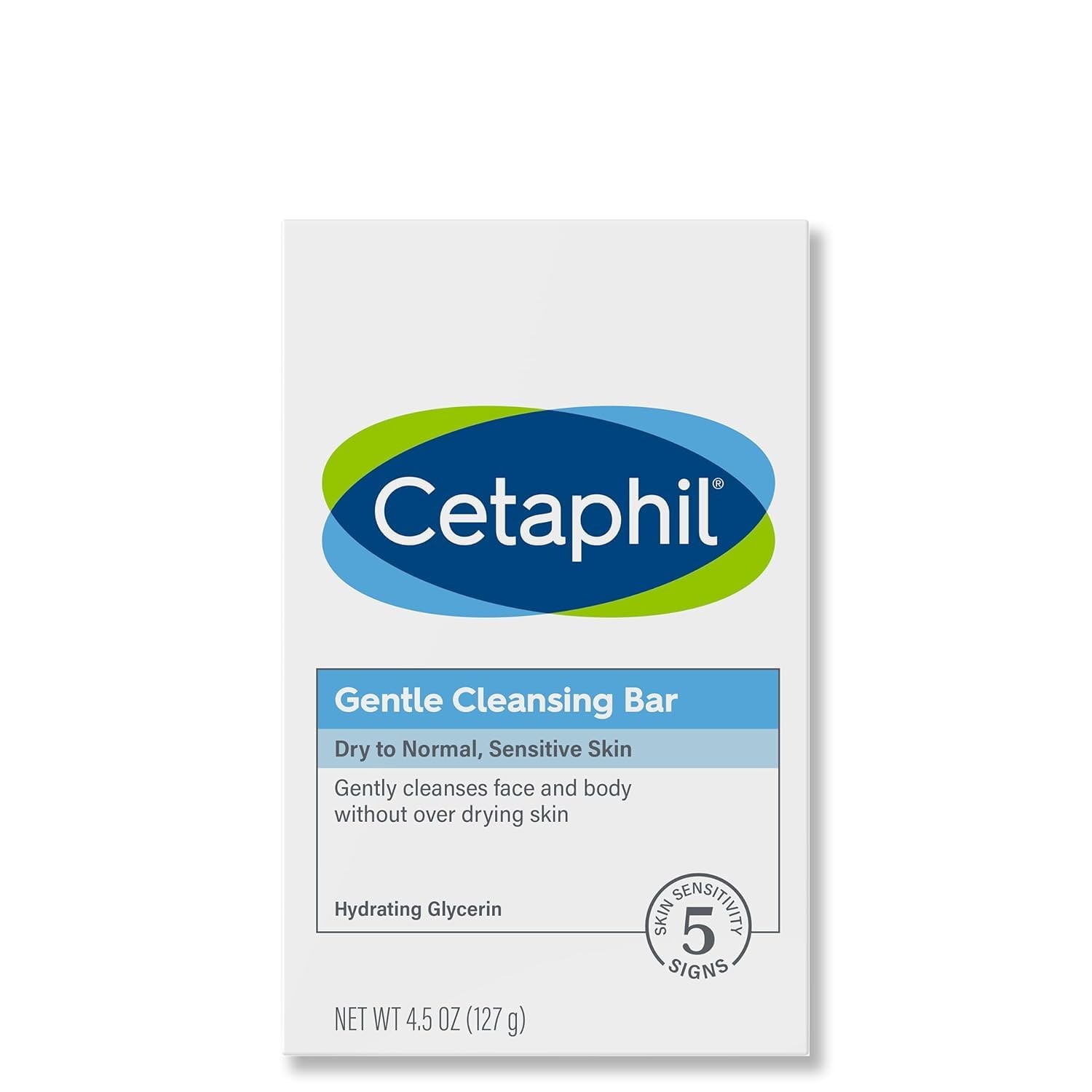 Cetaphil Dry Sensitive Skin Gentle Cleansing Bar, 4.5 Ounces