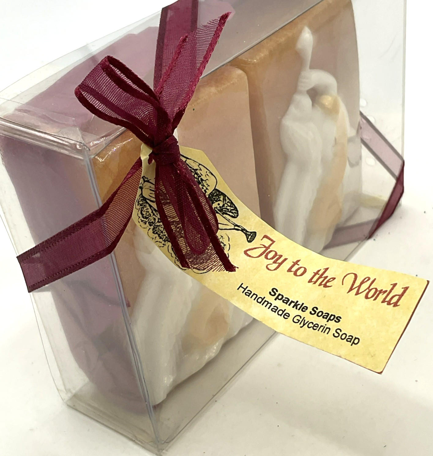 Decorative Joy to the World Sparkle Soaps Handmade Glycerin Soap Angel Trumpet