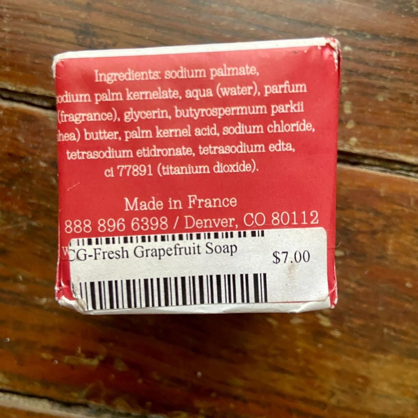 NEW The Cottage Greenhouse Fresh Grapefruit Soap Made In France 3.5 oz