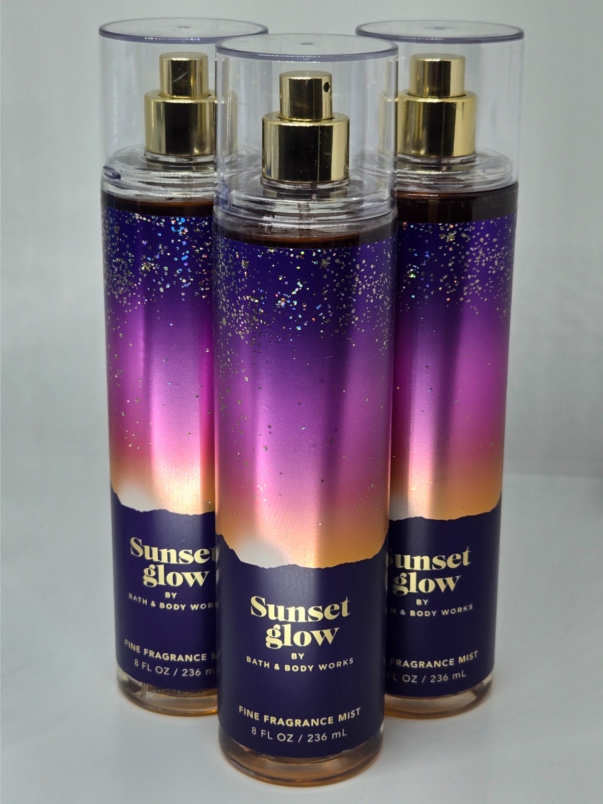 Bath Body Works Sunset Glow Fine Fragrance Mist x3 – 8oz each