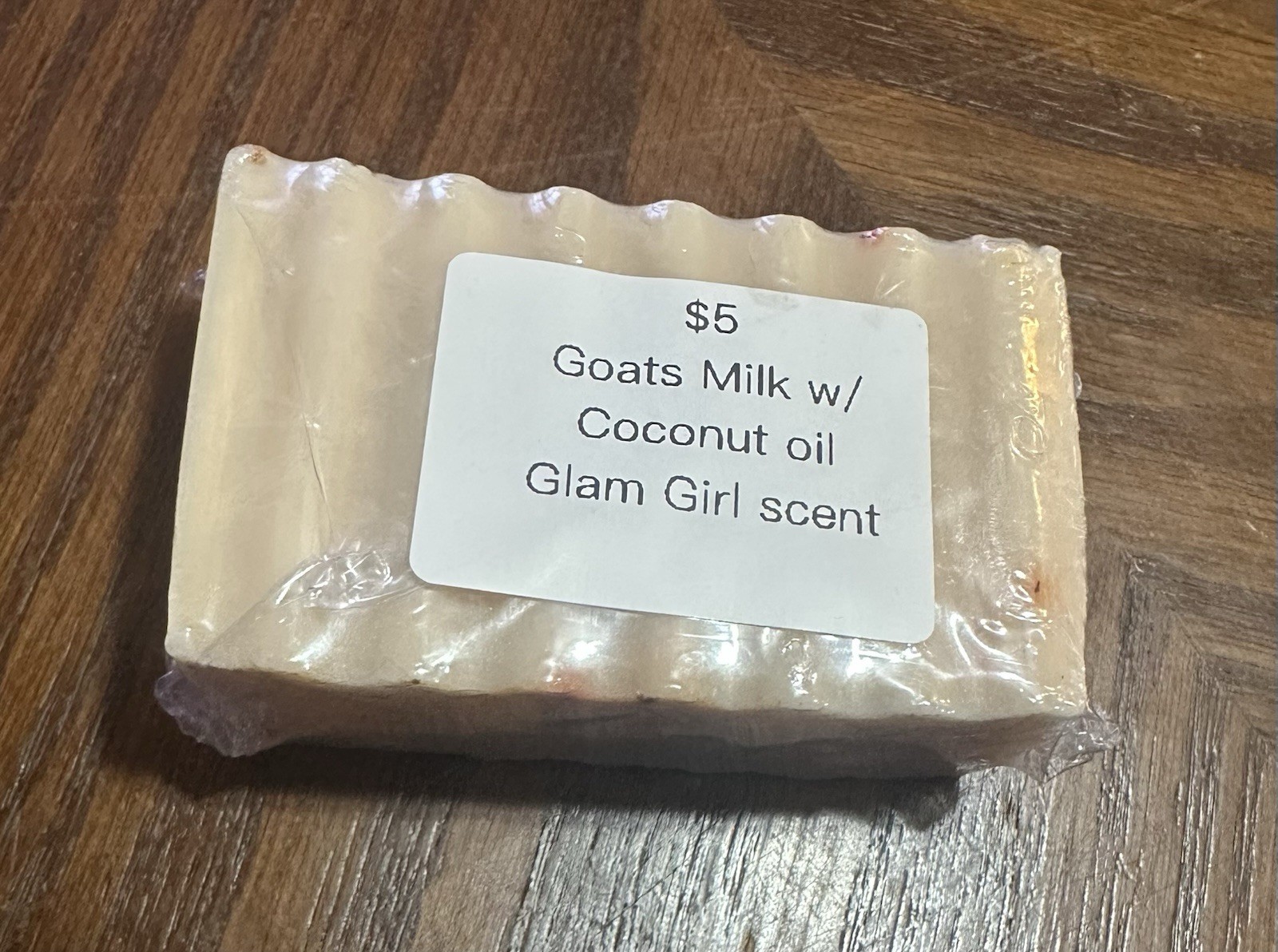 Glam Girl Goat Milk Soap Bar w/ Coconut Oil Rectangular Body & Hand