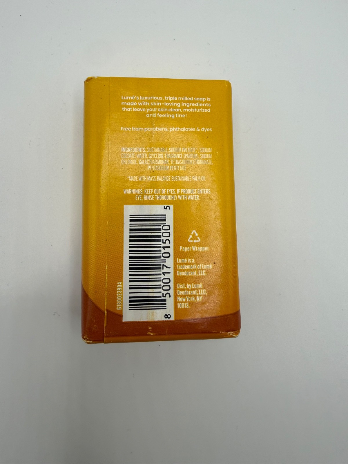 Lume Triple Milled Soap Toasted Coconut 5oz Bar Sealed Discontinued