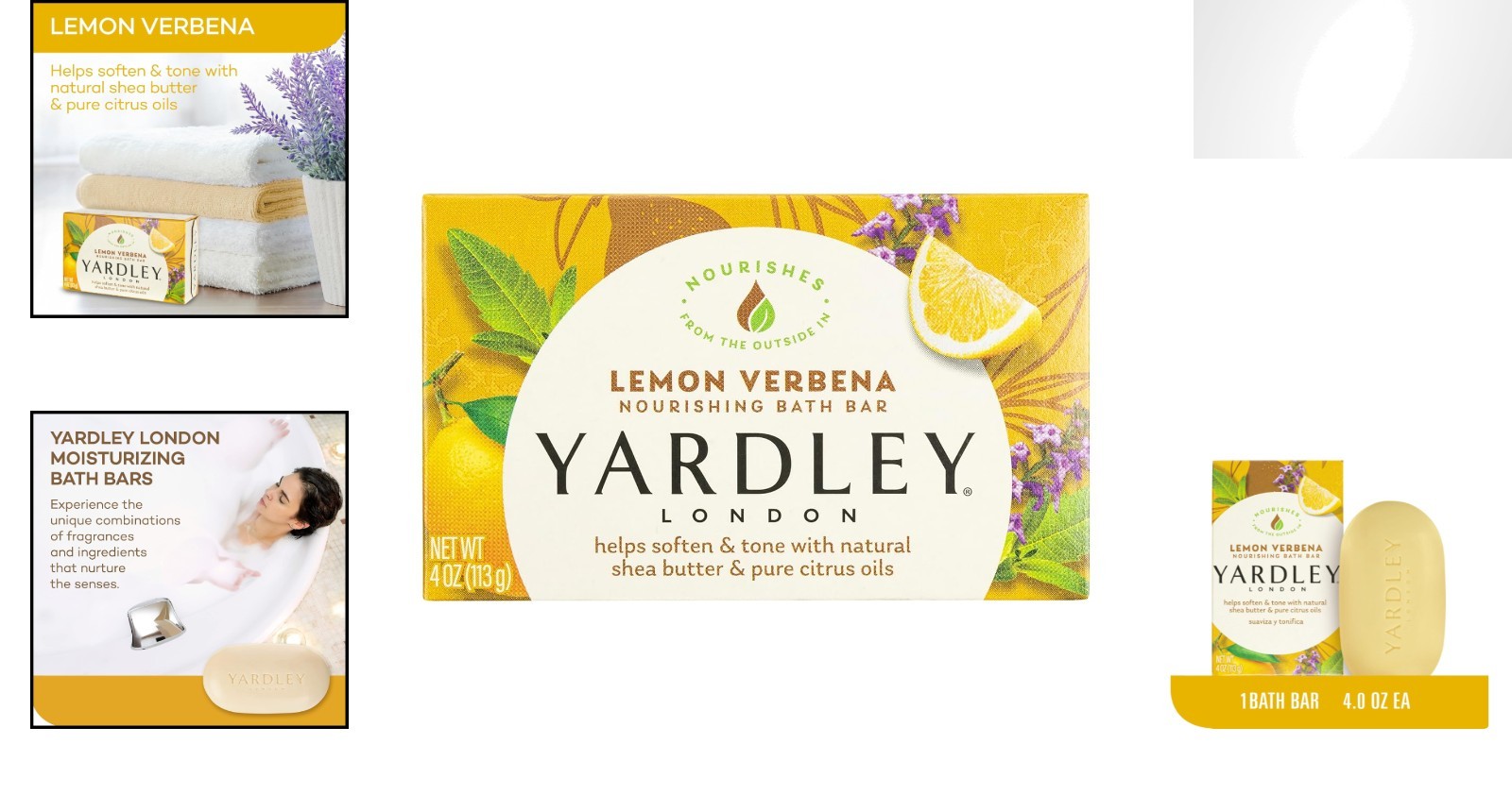 Lemon Verbena Moisturizing Bath Bar, 4 oz – Organic Shea Butter & Citrus Bliss