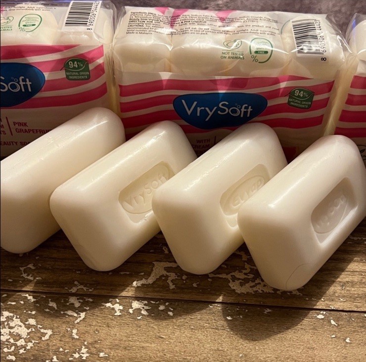 Four Vegan Pink Grapefruit Beauty Bars, Grapefruit Soap