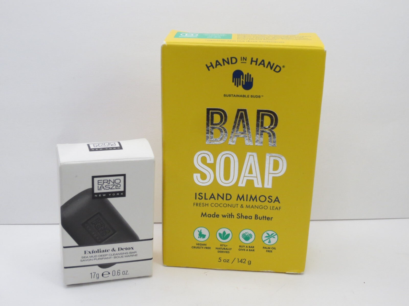 HAND IN HAND BAR SOAP ISLAND MIMOSA 5 OZ & ERNO LASZLO CLEANSING BAR 0.6 OZ