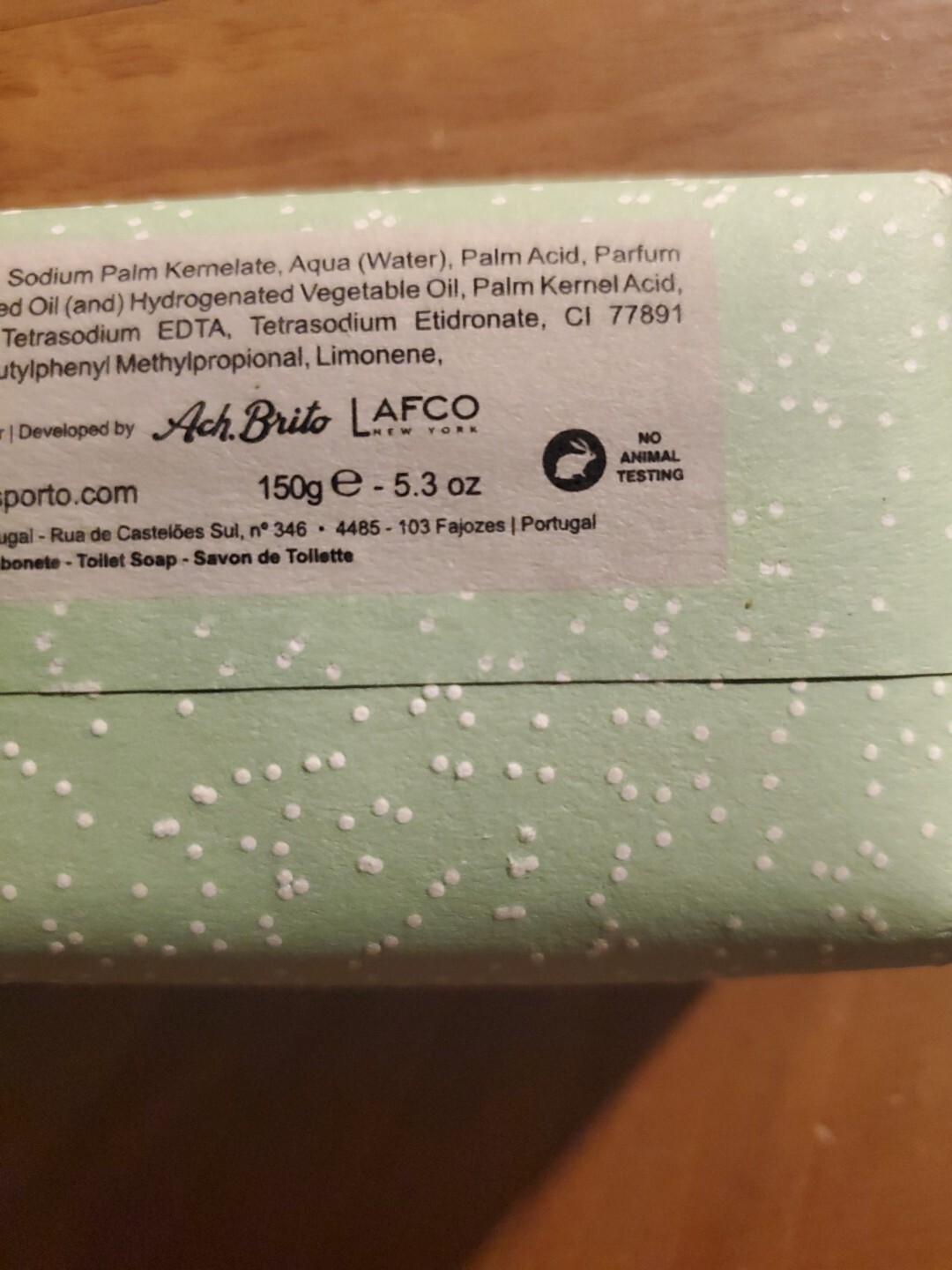 CLAUS PORTO Soap Bar Wax Sealed Spring Lettuce Made In Portugal 5.3 oz