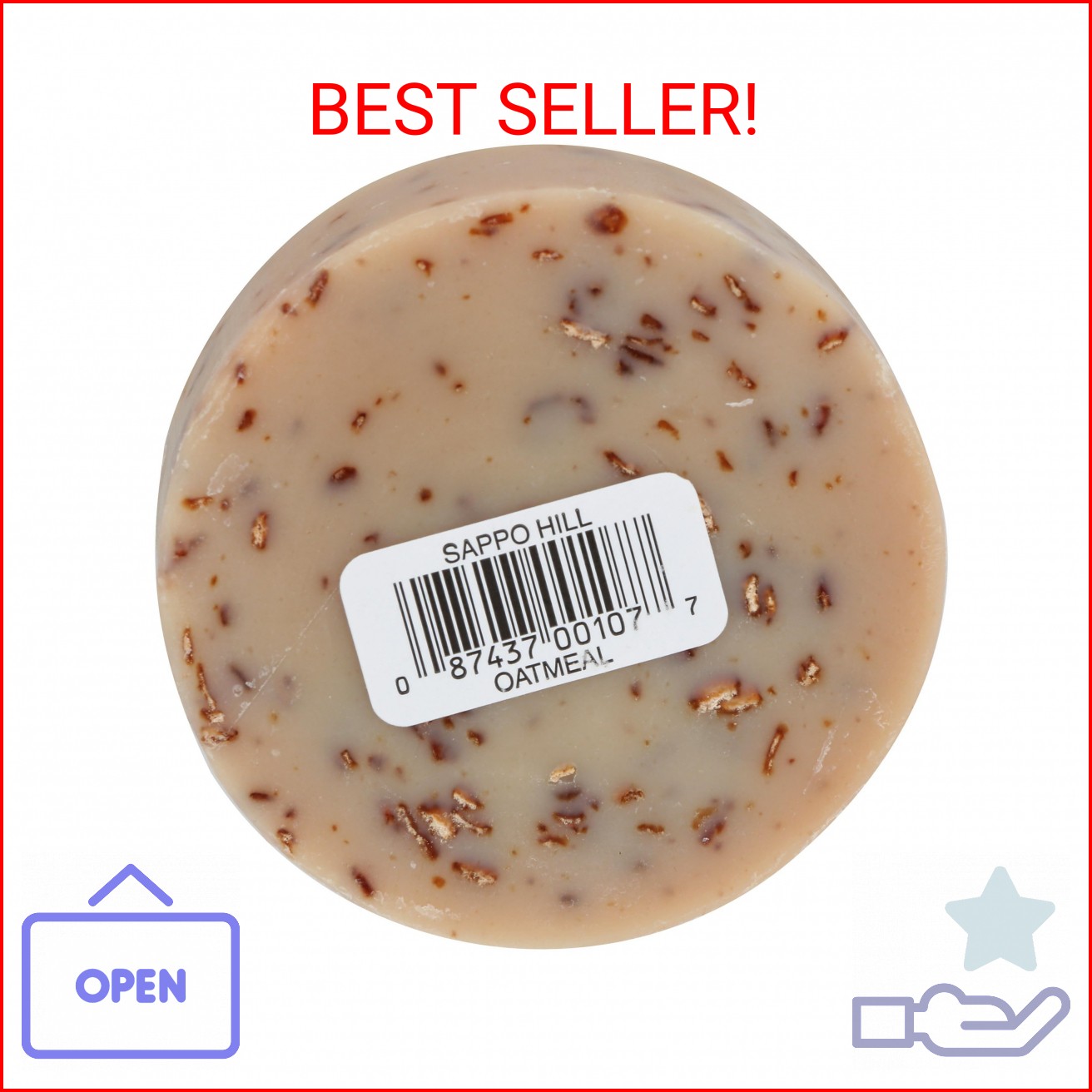 Sappo Hill Soap, Oatmeal Old Fashioned, 3.5 oz