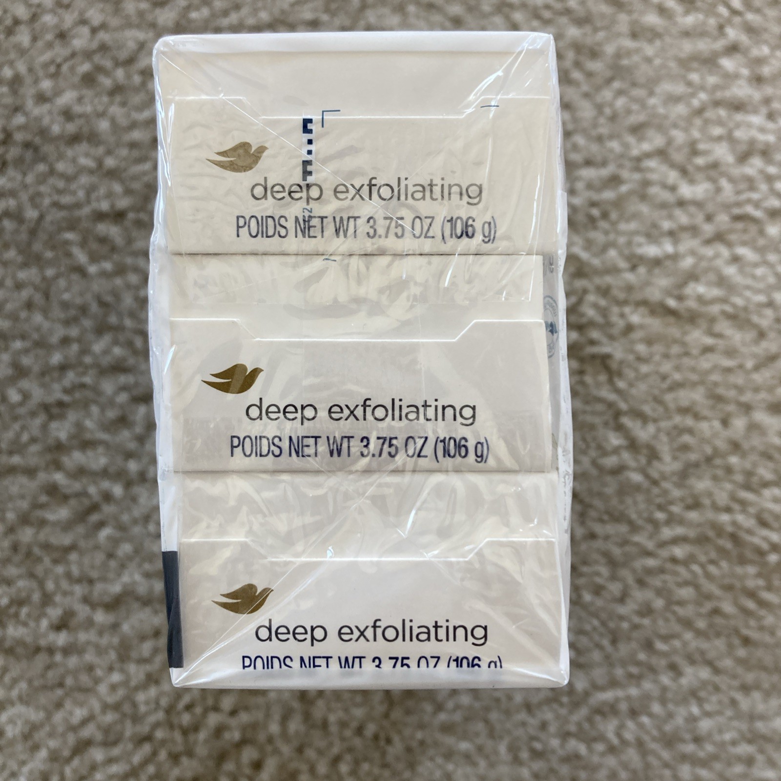 Dove Deep Exfoliating Beauty Bar Charcoal Powder & Glycerin 6 Pack 3.75 oz