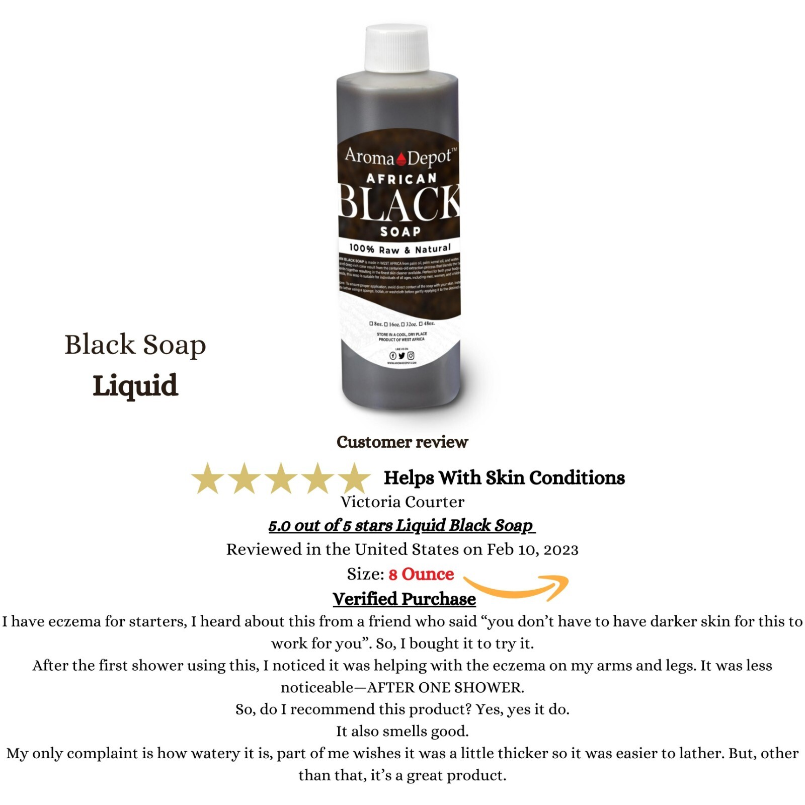 Black Soap Liquid Gallon African Soap Natural Wash Face Body Hair Raw Shampoo