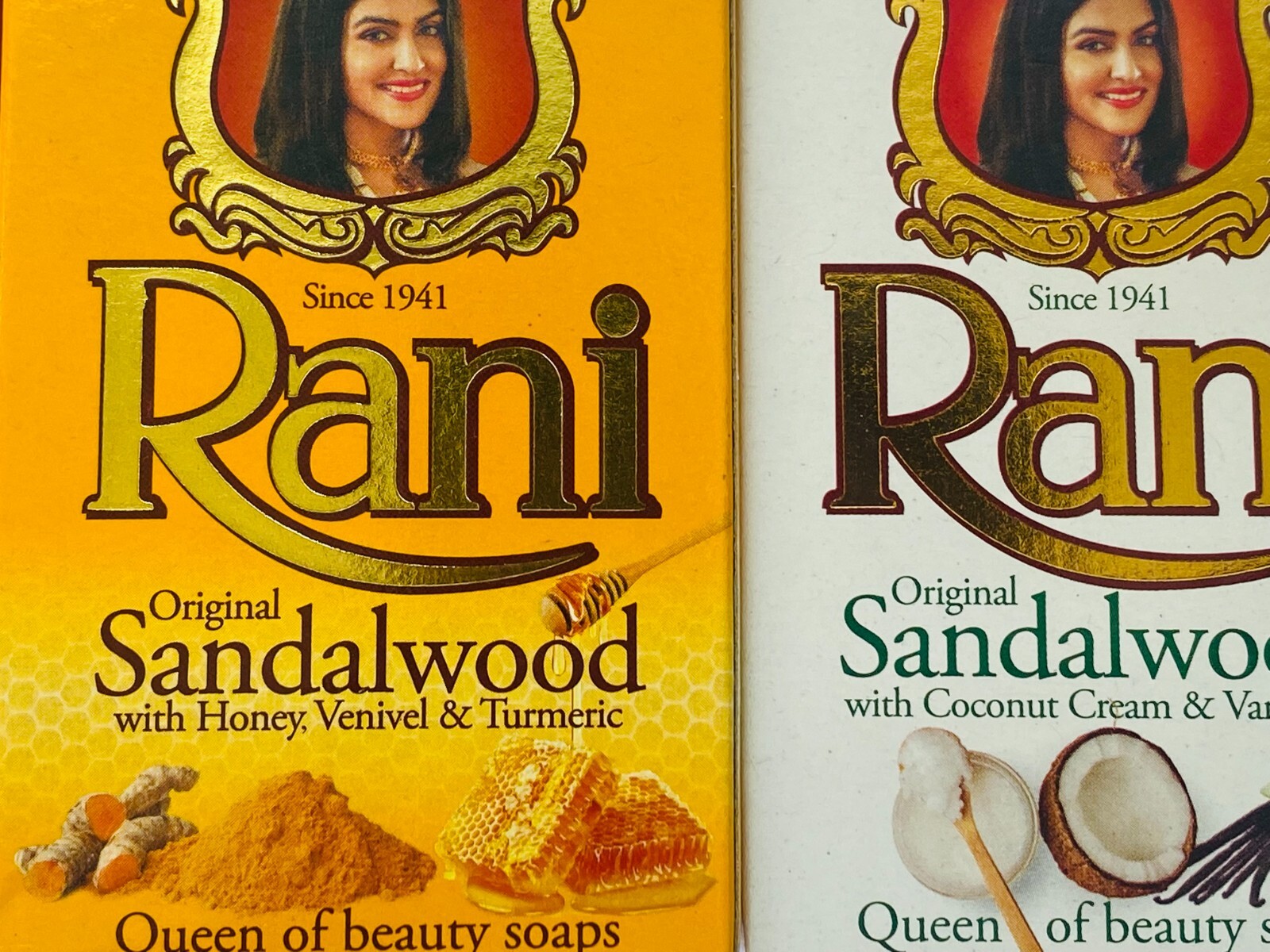 Ceylon Rani Ayurvedic Original Sandalwood With Venivel,Turmeric & Honey Soap 90g