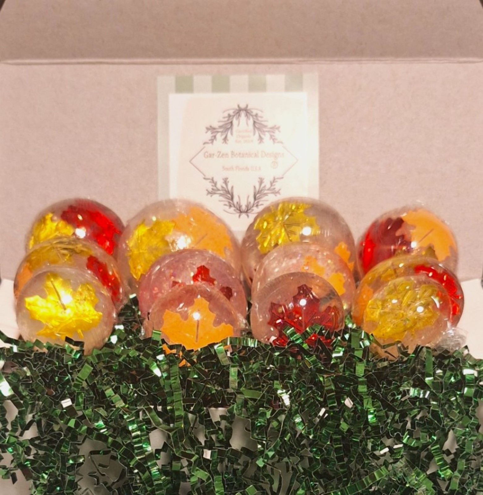 Autumn Maple Leaves Unscented Vegan Soap Rounds 1 Pound Hypoallergenic