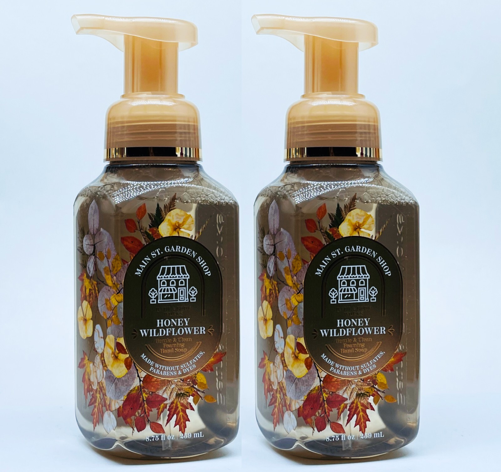 2 Bath & Body Works HONEY WILDFLOWER Gentle Foaming Hand Soap 8.75 oz